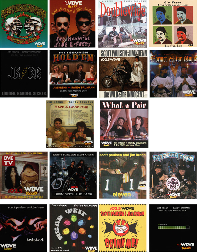 Krenn-CD-Covers "WDVE Morning Show CD Covers Jim Krenn Scott Paulsen, Randy Bauman"