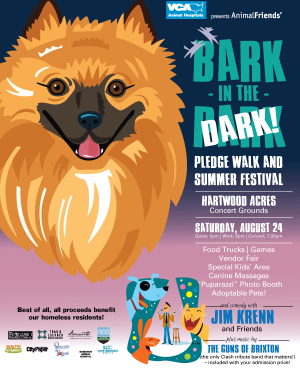 Bark in the Dark, Animal Friends, Jimmy Krenn, Comedy Show, Pittsburgh events, Pittsburgh fundraisers