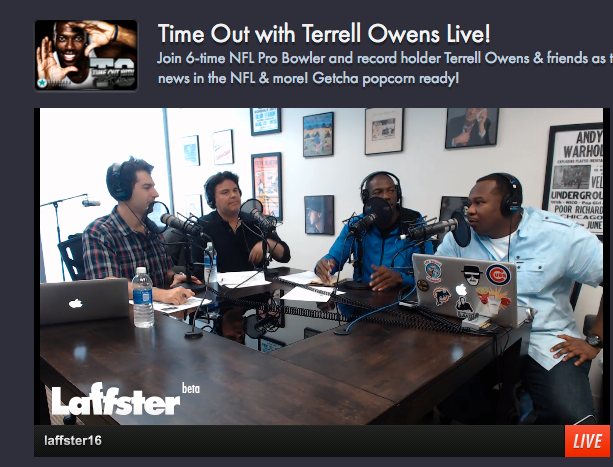 Time Out with Terrell Owens, sports podcast, Sideshow Network, Jim Krenn, Roy Wood, Jr.